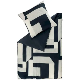 Musterring Renforcé Bettwäsche Slow Schwarz 140 x 200 cm + 70 x 90 cm