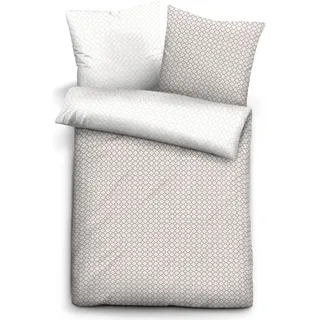 biberna Mako-Satin Bettwäsche "GRAFIK - MIX & MATCH" TAUPE BEZUG 155x220 cm - Taupe