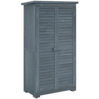 Outsunny Gartenschrank 87 x 46,5 x 160 cm Grau