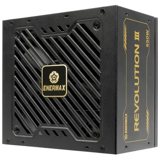 Enermax Technology ENERMAX Revolution III 650 Watt |vollmodulares ATX 3.1-Netzteil | PCIe 5.1 |80 Plus Gold |flüsterleiser 120mm FDB-Lüfter | 105°C jap. Kondensatoren | ERV650G-AHG-MAC