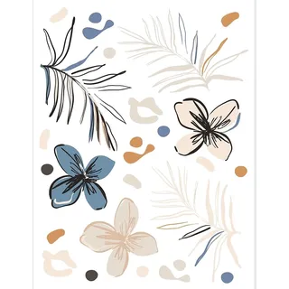 Vektorgrafiken Blumen Küche, Wohnzimmer, Büro, Schlafzimmer Wandstickers, Wandtattoo, Decals von AG Design | 65 x 85 cm | SSA 4202