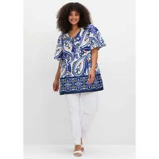 sheego Longbluse Weiß