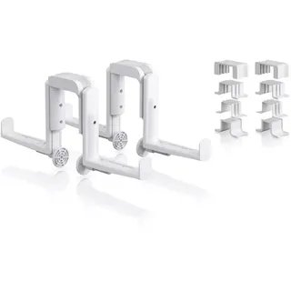 LECHUZA-Zubehör Balkonkastenhalter Duo, Adapter Set (4-teilig) weiß, 4,5 x 48 x 20 cm, Für Balkonkasten BALCONERA, 19025