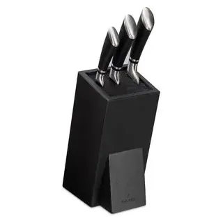 Navaris Messerblock 48460.02.2, Gummibaumholz, schwarz