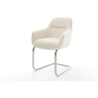 DeLife Freischwinger Pejo-Flex Teddystoff Beige