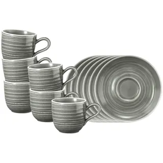 SELTMANN WEIDEN Espressotasse mit Untertasse 0,09 l Perlgrau 6 St.