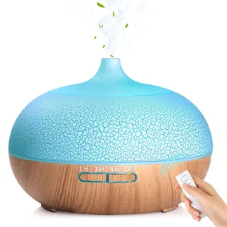 GeeRic Aroma Diffuser für Duftöle, 550ml Ultraschall Luftbefeuchter Diffusor für ätherische Öle,Raumbefeuchter Aromatherapie Öle Duftlampe mit 7 Farben LED Leichte für Schlafzimmer Büro Yoga Spa