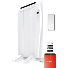 EVVO C4 Heizstrahler, Weiß, 600 W, 4 Elemente, WLAN, Fernbedienung, Timer (4 Elemente)