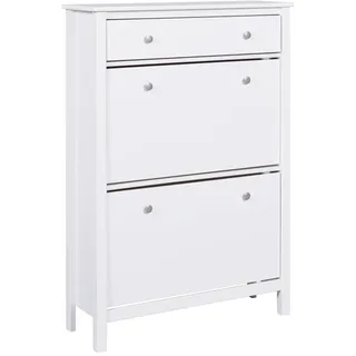 Interlink Schuhkommode 90 x 127 x 30 cm mit 1 Schublade weiß