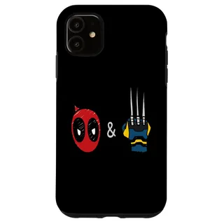 Marvel Studios Deadpool & Wolverine Mask & Claw Emoji Icons Hülle für iPhone 11