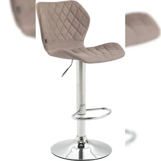 CLP Barhocker Stoff höhenverstellbar drehbar 47 x 88 x 51 cm Schwarz