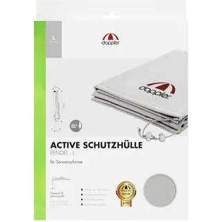 Doppler Schirmhülle , Hellgrau , Textil , 40x25x235 cm , witterungsbeständig , Sonnenschutz, Sonnenschirmhüllen