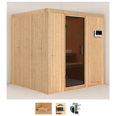 Bild Sauna »Dima«, (Set), 3,6-kW-Plug & Play Ofen mit externer Steuerung, beige