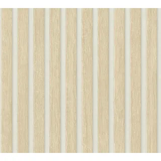 A.S. Création Tapete Holzpaneele Weiß Beige