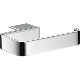 EMCO LOFT Papierhalter ohne Deckel, eleganter Toilettenpapierhalter zum Schrauben aus Aluminium, hochwertiges Badaccessoire zur Wandmontage, chromfarben
