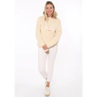 Zwillingsherz Hoodie, mit "Amore"-Aufstick und Herzchen am Rücken Zwillingsherz beige