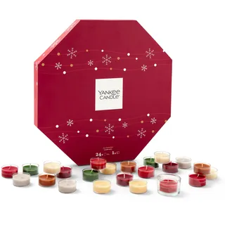Yankee Candle Adventskalender 2025| Duftkerzen Geschenkset | 24 duftende Teelichter und 1 Teelichthalter | Geschenke für Frauen