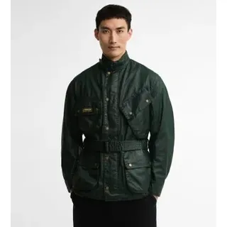 Barbour für Herren. MCA1155 Jacke Distressed 90th Anniversary A7 dunkelgrün (38), Lässig, Baumwolle