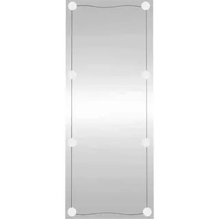 vidaXL Wandspiegel mit LED-Leuchten 40x100 cm Glas Rechteckig - Silber