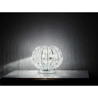 CONCERT Tischlampe aus verchromtem Metall und Kristallen 20 cm.