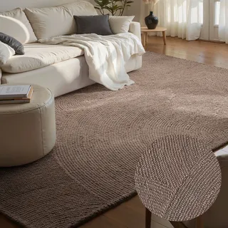 HANSE Home Wollteppich »Eleni« rechteckig 18 mm Höhe Handgetuftet, Wolle, Natur, Wohnzimmer, Schlafzimmer, Skandi, Hygge, grau