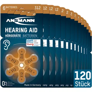 Ansmann Hörgerätebatterien Typ 312 120 St.