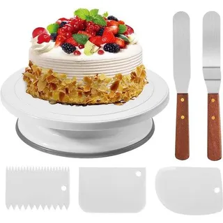 Drehbare 6-teilige Kuchenform, zweiteiliges Eckmörtel-Set, dreiteiliges Schokoladen-Smoothie-Set, Tortenmodellierwerkzeug, Backhilfsmittel