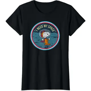 Peanuts Snoopy ich Brauche Meinen Platz T-Shirt, Damen, Schwarz, L