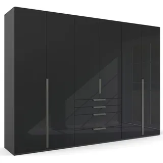 ORANGE Kleiderschrank Purisma 301 x 223 cm Glas Basalt