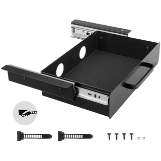 VEVOR Untertisch Schublade 385x230x76 mm, Unterbau Schreibtisch, versteckter Schreibtisch-Aufbewahrungs-Organizer, Bleistiftschublade unter dem Tisch für Sitz-Steh-Arbeitsplätze im Büro und zu Hause