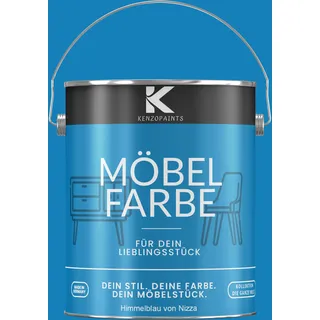 Kenzopaints 2,5Liter Möbelfarbe Möbellack - Himmelblau von Nizza - Blau