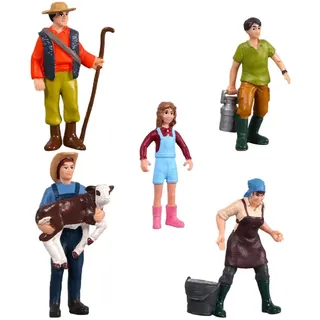 Toyvian Farmer Model Farm Mini People Bauernhof Figuren Model Set Dekoration Und Sammlung Realistische FüR Szenen Wie Party Oder Kinderzimmer Kreatives Spielen Themenpartys Und Spielszene Spaß