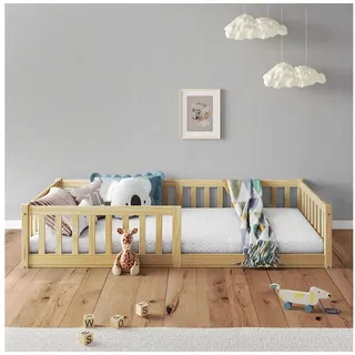 Idimex Kinderbett Gustavo 90 x 200 cm Kiefer massiv natur beige