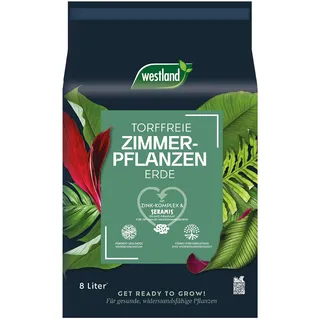 Westland Zimmerpflanzen Erde, torffrei 8 l – Erde mit Tongranulat für EIN gesundes Wachstum, Blumenerde für eine ideale Wasser- und Nährstoffverteilung