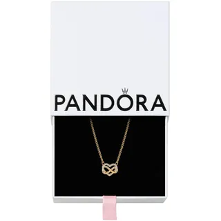 Pandora Funkelnde Unendlichkeits-Herz Collier-Halskette Gold