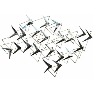 Kunstloft Wanddeko Silber 147/99 cm , Silberfarben , Metall , 3.7x99x4 cm , Bilder & Rahmen, Wanddeko