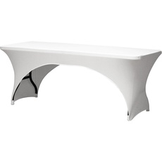 Bild Tischüberzug für Rechteckige Tische Bogenförmig Weiß