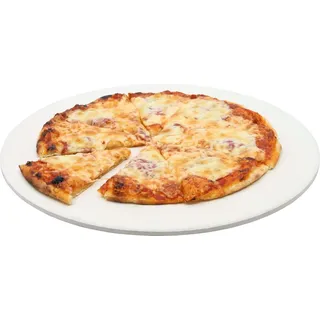 BBQ-Toro Pizzastein, Ø 38 cm Pizza Stein für Kugelgrill und mehr - Weiß
