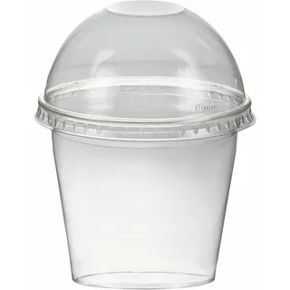 Smoothiebecher Dessertbecher + Domdeckel 250 ml O95mm, PET, glasklar, 50 Stk.