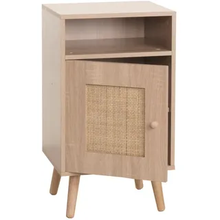 MCW Nachttisch rechteckig Braun , Holz , 40x71x41 cm , Schlafzimmer, Nachtkästchen