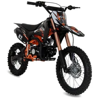 125ccm Dirtbike Cross Bike Pocketbike KXD 609 4 Takt 4 Gang E-Start 17/14 Orange