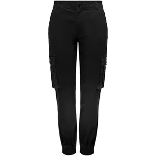 ONLY Damen Onlbetsy-alva Mw ANK Cargo Trousers PNT Hose, Schwarz, 42W / 30L EU