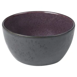 BITZ Schüssel, Schale, Müslischale, Snackschale aus Steingut, 12 cm im Durchmesser, schwarz/lila