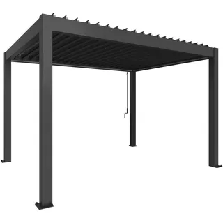 Biohort Pergola 4,045 x 3,12 m Dunkelgrau-Metallic