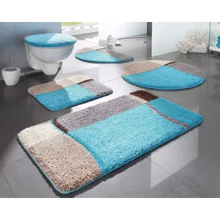 Badematte OTTO HOME "Belio, Badvorleger, Badezimmer Teppich" Gr. 5, blau, H:20mm, Kunstfaser, Badematten, Badematte, Badematte, Badteppich, Badematten auch als 2 tlg. Set erhältlich, bunt, Topseller