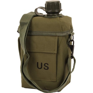 Mil-Tec Patrol Canteen 2L mit Etui und Gurt olivgrün