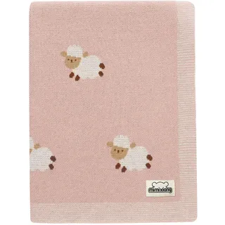 mimixiong 100% Baumwolle Weiche Babydecke 80 x 100 cm für Neugeborene (Rosa)