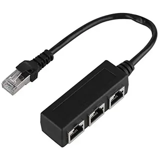 Ausla Ethernet-Kabeladapter, RJ45 Splitter, RJ45 Netzwerkkabel Verteiler 1 Auf 3, LAN Ethernet Netzwerk Splitter Adapterkabel, Netzwerk LAN Anschluss Verteiler