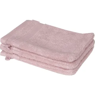 SCHÖNER WOHNEN-Kollektion Waschhandschuh »Cuddly«, (Set, 3 St., 3 Waschhandschuhe 16x21cm), schnell trocknende Airtouch-Qualität, rosa