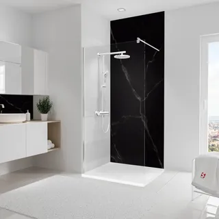 Schulte Duschrückwand DecoDesign Softtouch Stein Marmor-Schwarz 255 cm x 100 cm
